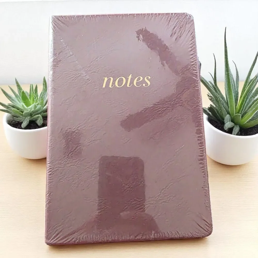 Lined Journal Notebook 240 Pages Burgundy 8 1/4 x 5 1/2 Notes Diary Hardcover